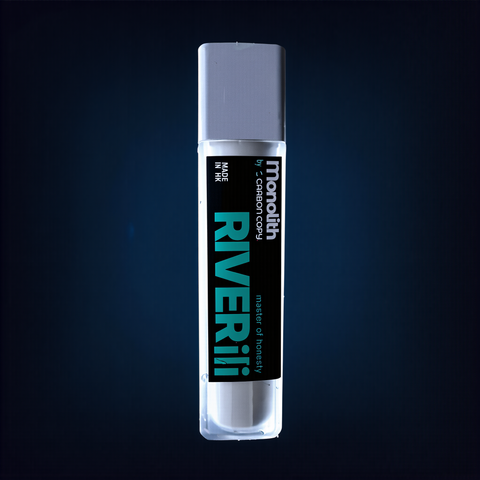 A showcase with Monolith Series Earth (Silicone Lubricant), River (Water Lubricant), Wings (Hybrid Lubricant) together with decoration of Carbon Copy souvenir